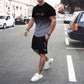 🌈👕 Men's Gradient Color 2-Piece Set – T-Shirt & Shorts, Breathable, Relaxed Fit 🩳