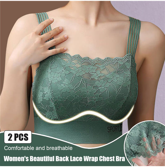Women's Back Lace Wrap Chest Bra