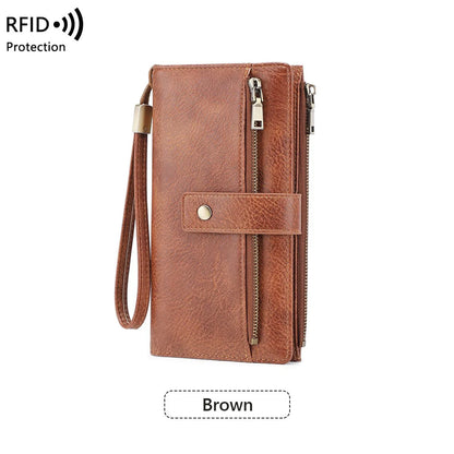 🔥Limited-time offer-Women's Retro Style RFID Blocking Tri-fold Wallet