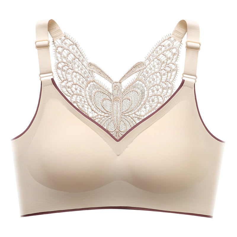 🎁Hot Sale 50% OFF⏳Butterfly Embroidery Wirefree Bra – Wire-Free Lift & All-Day Support ✨