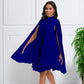 🏖️Summer Hot Sale - Up to 50% OFF⚡50K+ SOLD!🎁Women's Round-Neck Cape Sleeve Mini Dress