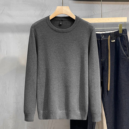 🔥2025 Hot Sale 50% Off🔥Plain knitted basic crew neck shirt for men
