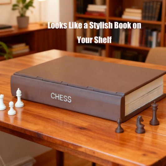 🎉New Year's Gift 50% OFF!📚International Magnetic Chess Set (Disguised as a Book) - Foldable & Portable: Stable Playing Fun at Home & on the Go!