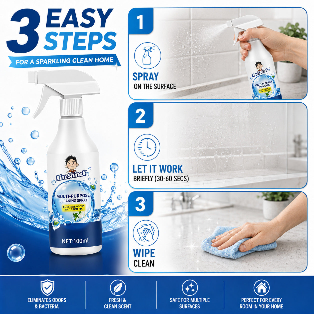 ✨Buy 2 Get 1 Free✨Fast Clean Multi Surface Spray