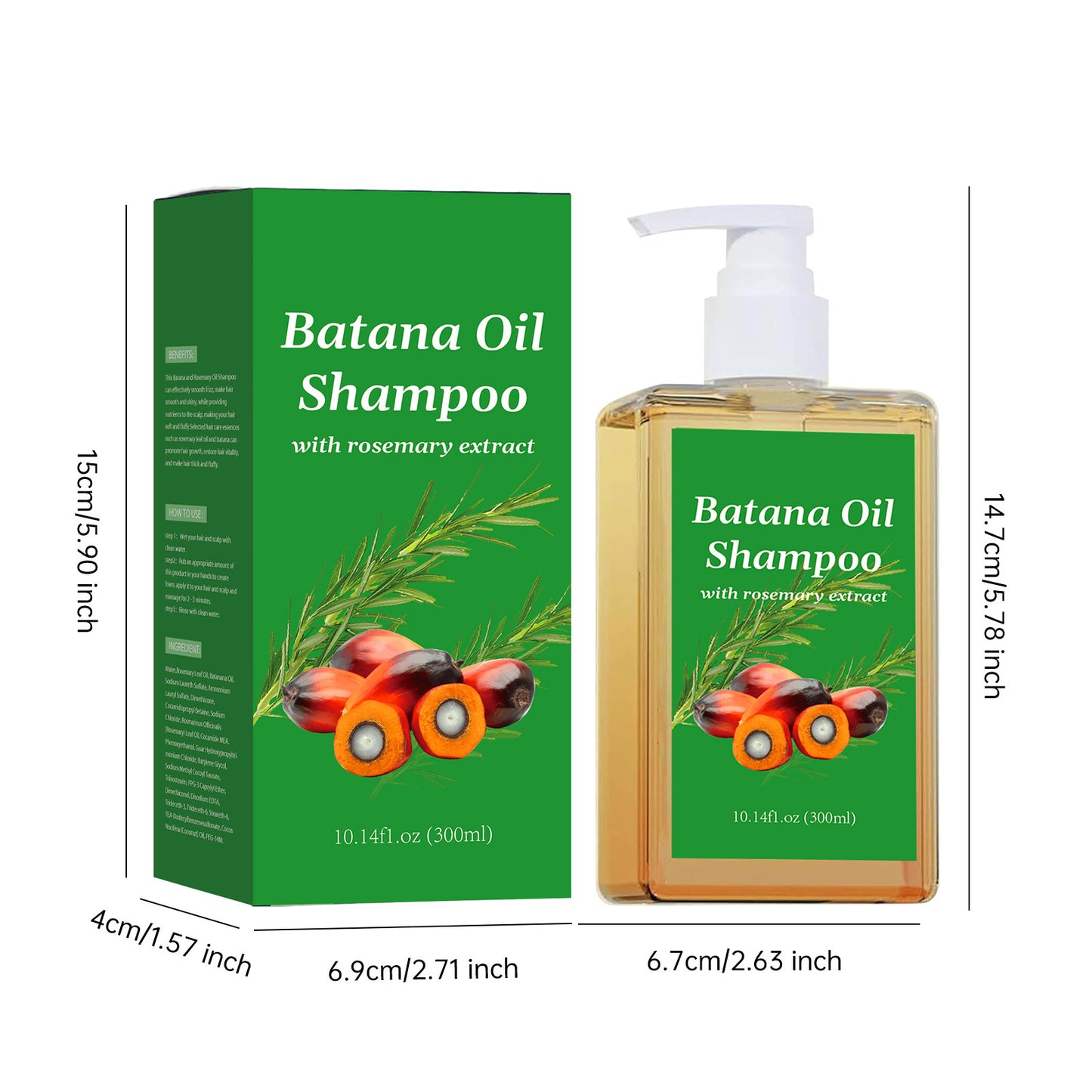 Batana Oil Shampoo with Rosemary Extract