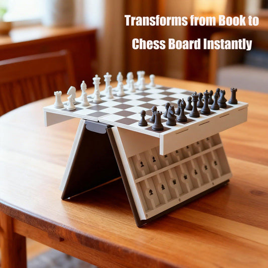 🎉New Year's Gift 50% OFF!📚International Magnetic Chess Set (Disguised as a Book) - Foldable & Portable: Stable Playing Fun at Home & on the Go!