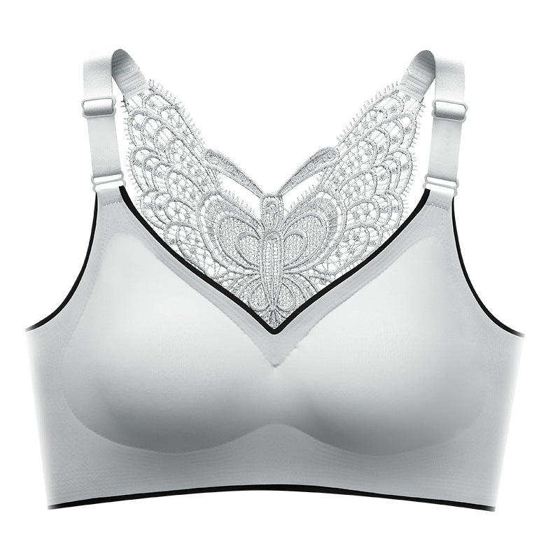 🎁Hot Sale 50% OFF⏳Butterfly Embroidery Wirefree Bra – Wire-Free Lift & All-Day Support ✨