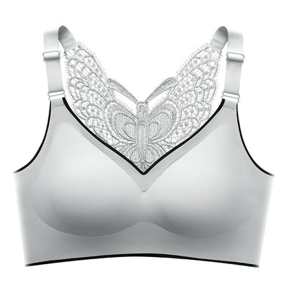 🎁Hot Sale 50% OFF⏳Butterfly Embroidery Wirefree Bra – Wire-Free Lift & All-Day Support ✨