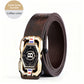 🐊Leather belt for men with elegant crocodile leather pattern, with automatic buckle and made of cowhide.