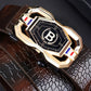 🐊Leather belt for men with elegant crocodile leather pattern, with automatic buckle and made of cowhide.