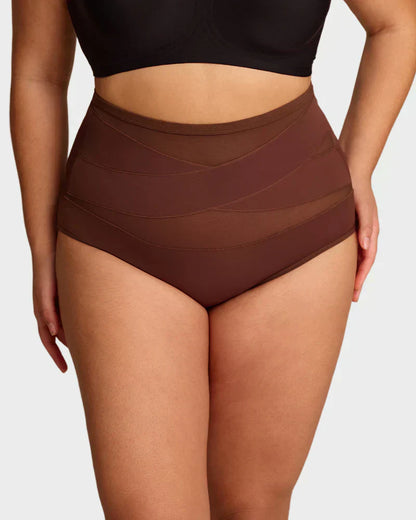 💕Limited Sale 50% OFF✨Plus-Size High-Waist Cross Tummy Control Panties