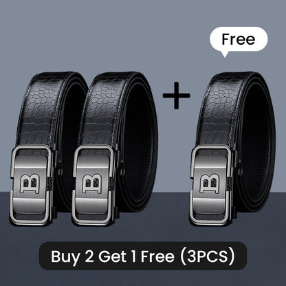 ✨2025 New Arrival✨Men's Crocodile-Patterned Automatic Buckle Belt