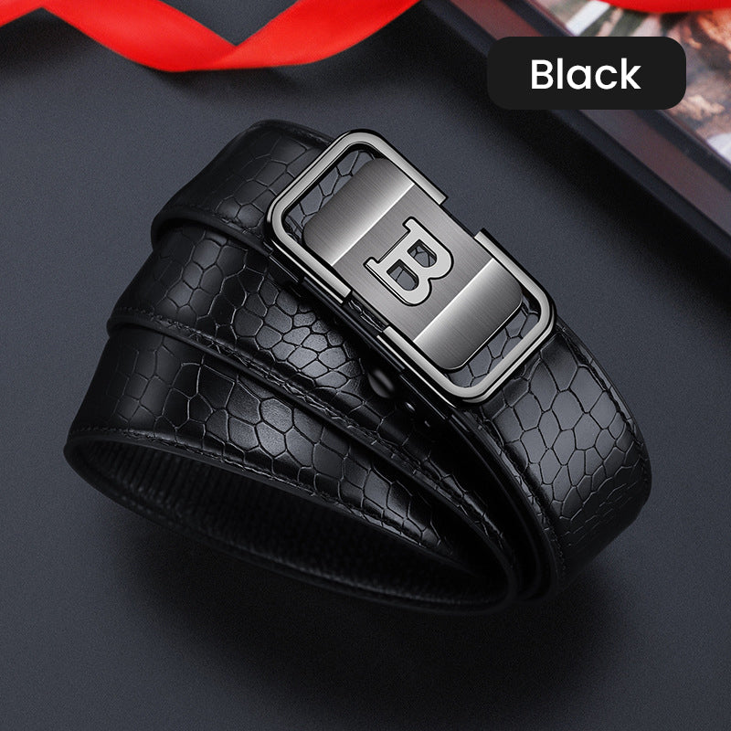 ✨2025 New Arrival✨Men's Crocodile-Patterned Automatic Buckle Belt