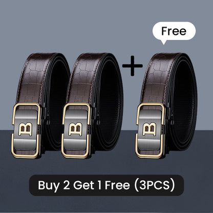 ✨2025 New Arrival✨Men's Crocodile-Patterned Automatic Buckle Belt