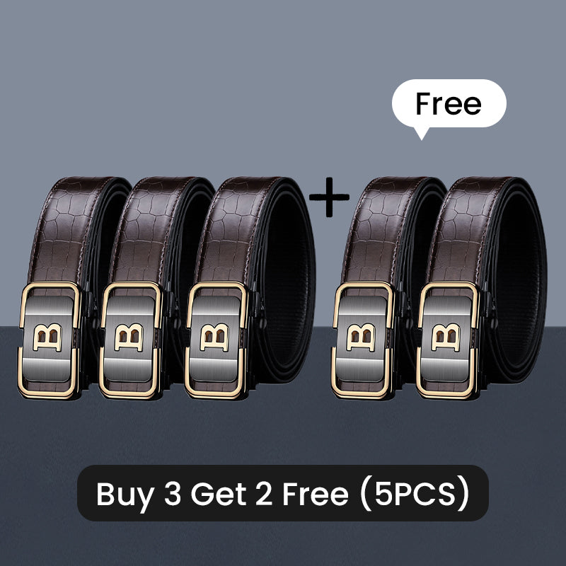 ✨2025 New Arrival✨Men's Crocodile-Patterned Automatic Buckle Belt