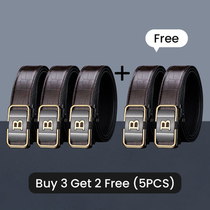 ✨2025 New Arrival✨Men's Crocodile-Patterned Automatic Buckle Belt
