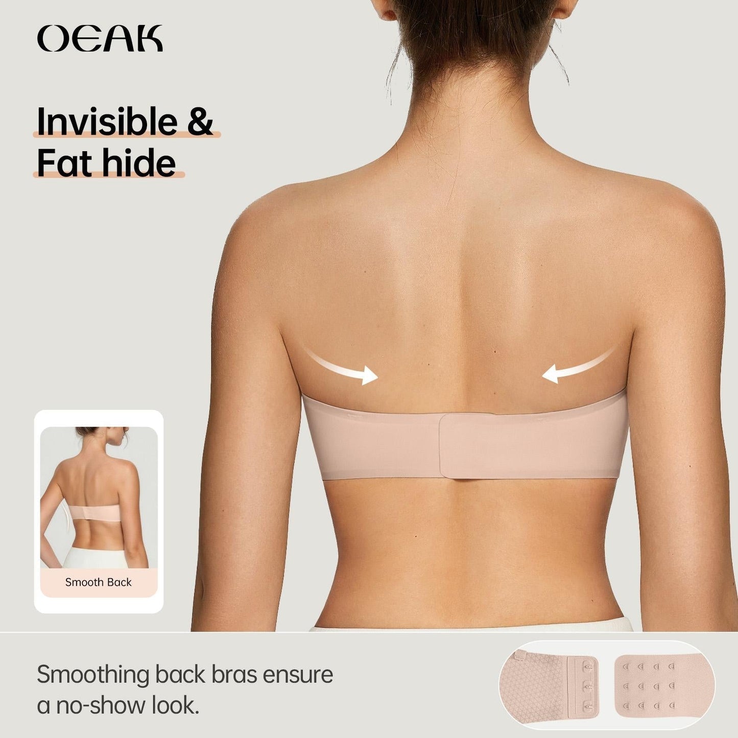 💥Limited Time Offer 50% OFF🥰💞Strapless Push-Up Bra – 360° Non-slip, Wireless & Breathable. 🛡️✨