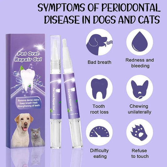 🥇BUY 2 GET 2 FREE🔥Pet Oral Repair Gel Toothbrush 🐱🐶