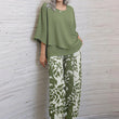 🔥LAST DAY SALE - 50% OFF🔥Women’s Printed Pants and Crew Neck Top Set
