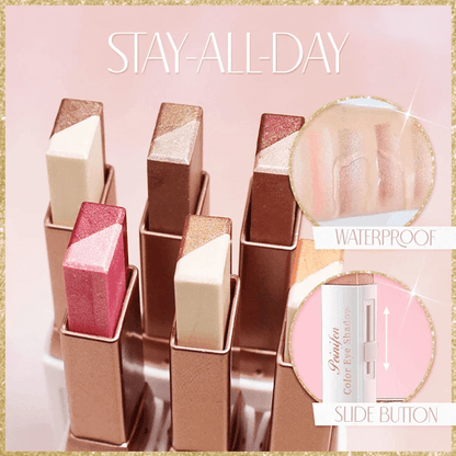 ⏳LAST DAY 50% OFF!!✨Two Color Pearlescent & Matte Highlighter Eyeshadow Stick🔥