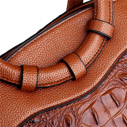 🔥2025 Hot Sale🔥Large Capacity Vintage Luxury Crocodile Leather Vintage Handbag