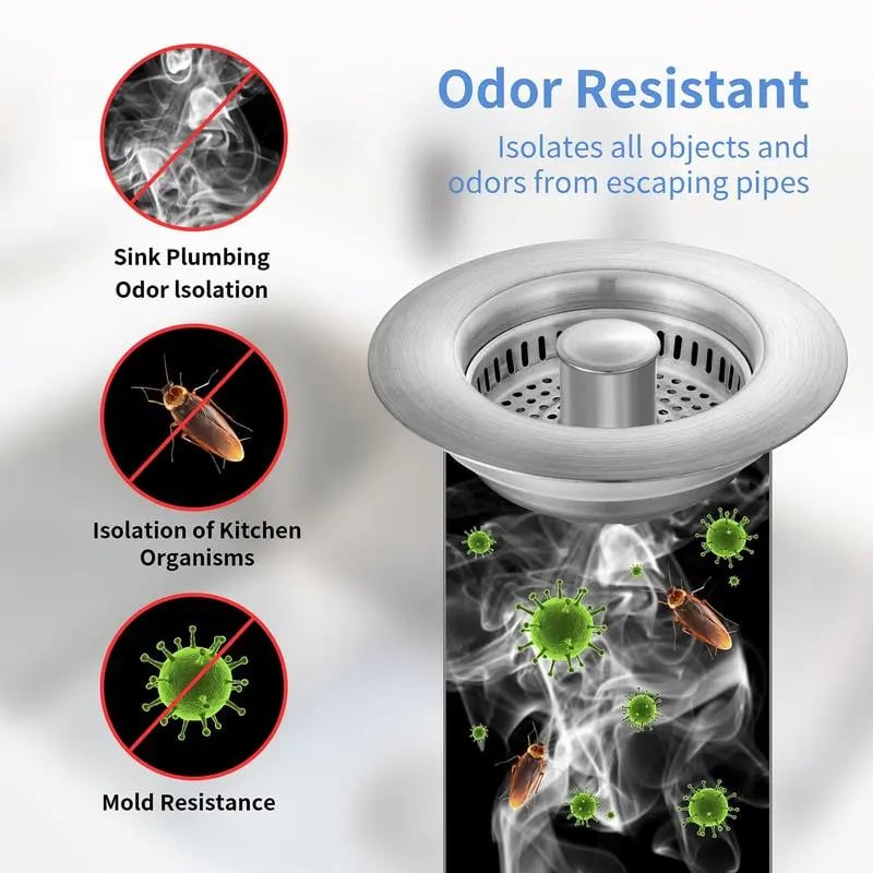 🎁Hot Sale 49% OFF⏳New Upgraded Sink Bounce Core Drain Strainer