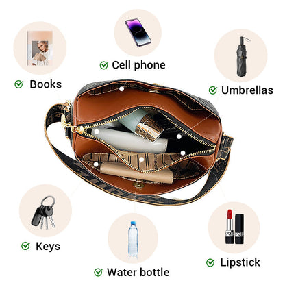🔥Fashion Diamond Pattern Large Capacity 3-Layer Crossbody Bag💕