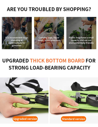 🛍️✨ Convertible shopping tote – hides wheels, holds 20kg, expands with zipper!✅Factory direct sales