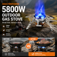 📢📢50% OFF !! ⏰Camping Gas Burner – 5800W, Piezo Ignition, Windproof 🔥