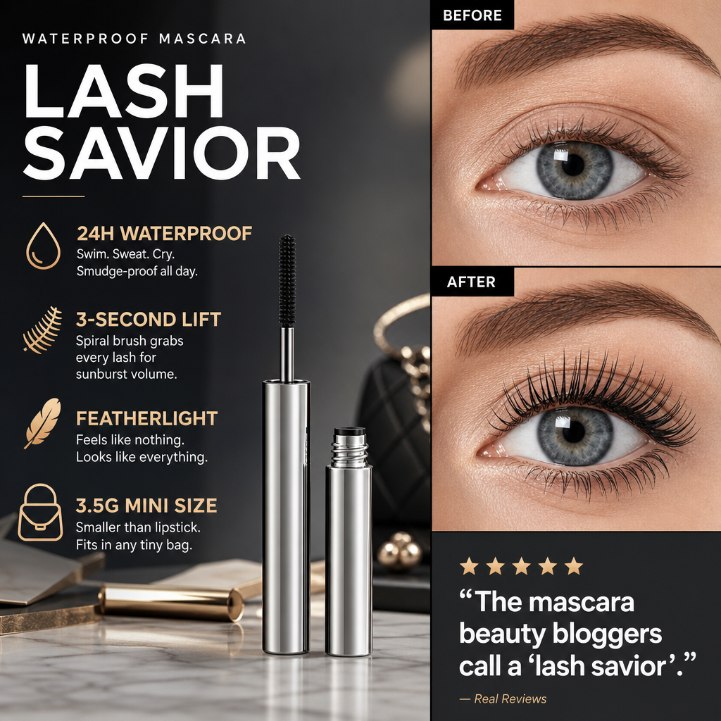 💐🔥Buy 1 Get 1 Free 💥💦 Waterproof Curling & Lengthening Mascara ✨