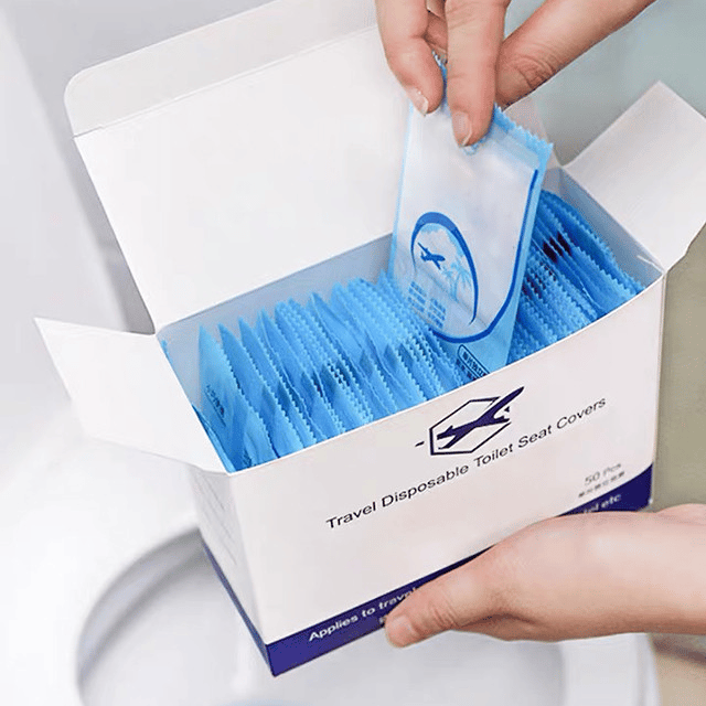 🎁2025 Hot Sale🎁- 50% OFF💥 Disposable Plastic Toilet Seat Cover - No Worry Of Public Toilet Anymore👋