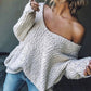 🔥Hot Sale 49% OFF🔥Women's Plain Drop Shoulder V Neck Sweater