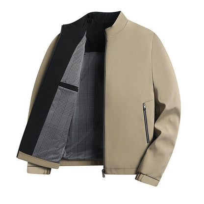 ✨Men's Standing Collar Zipper Casual Jacket