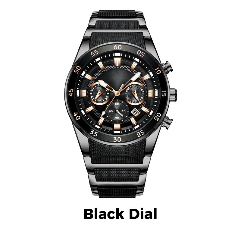 ⌚ 50% OFF NOW! ✨ Men's Waterproof Multifunctional Quartz Watch – Chronograph Design, Luminous Hands & Stainless Steel 🌊