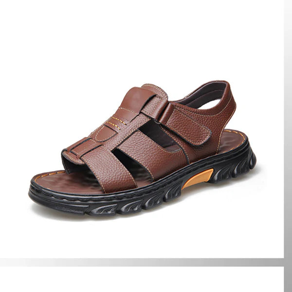Atmungsaktive Sommer-Ledersandalen für Herren