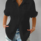 Shirt Collar Casual Buttoned Loose Blouse（50% OFF）