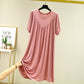 Super Soft Comfortable Short Sleeve Loose Pajama Dress