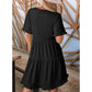 🔥2026 Summer Hot Sale 50% OFF🌈Women's V Neck Ruffle Casual A-Line Flowy Swing Shift Dress