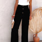 2024 Hot Sale Linen Blend High Rise Smocked Pants