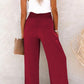 2024 Hot Sale Linen Blend High Rise Smocked Pants