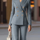 ⏳Time-Limited Special⏰Women's Pinstripe Double-Breasted Suit Set