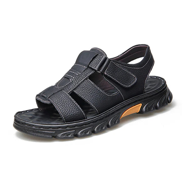 Atmungsaktive Sommer-Ledersandalen für Herren