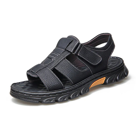 Atmungsaktive Sommer-Ledersandalen für Herren
