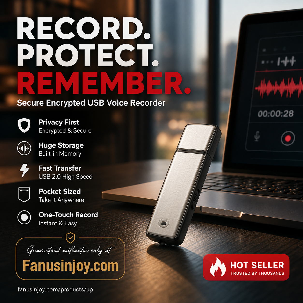 ⌛50% Limited Time Discount! 🔊Portable High-Definition Noise-Cancelling USB Voice Recorder