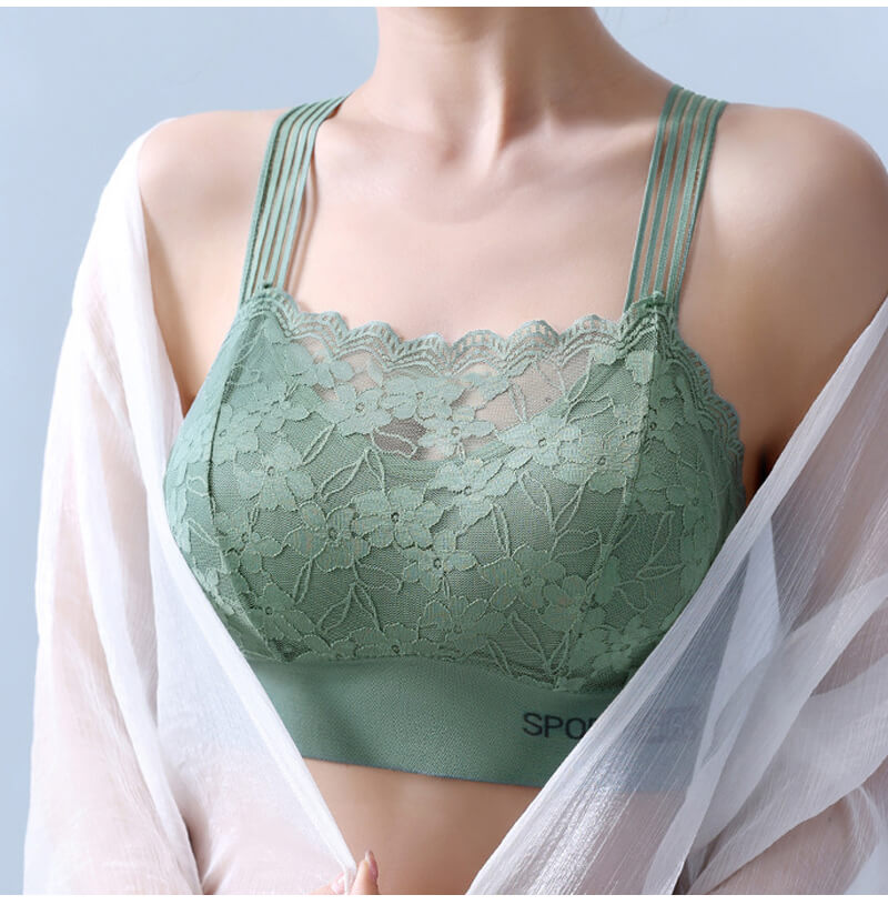 Women's Back Lace Wrap Chest Bra