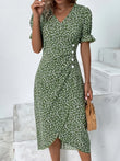 🌷50% OFF🍃Women's floral v-neck printed dress