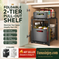 📢📢50% OFF !! ⏰Double-Tier Pull-Out Shelf Cabinet Organiser – 5 Height Adjustments, 2 Pull-Out Tiers, Carbon Steel & Large Capacity – No Assembly Required ✨