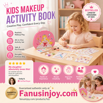 👑LAST DAY SALE 🎨Mess-Free Paper Play, Realistic Fun for Girls ✨ Princess Makeup & Diamond Painting Craft Kit