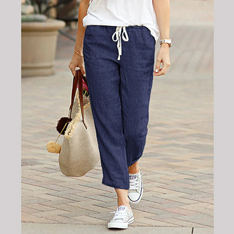 ⏰🔥HOT SALE 50% OFF! ☀️ Women’s Linen Casual Ankle Pants – Lightweight, Breathable & Perfect for Summer Outfits 💐✨