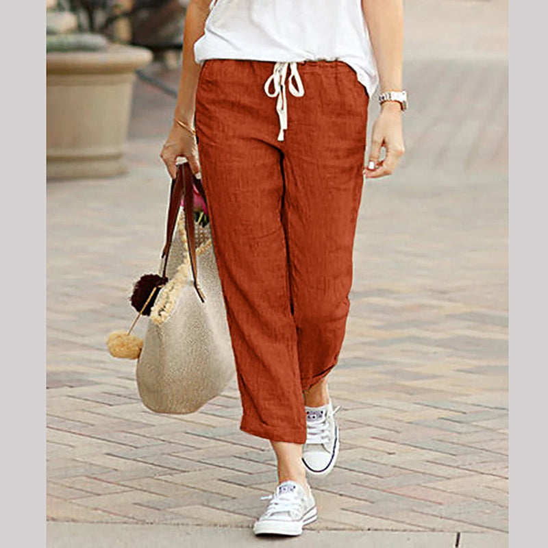 ⏰🔥HOT SALE 50% OFF! ☀️ Women’s Linen Casual Ankle Pants – Lightweight, Breathable & Perfect for Summer Outfits 💐✨